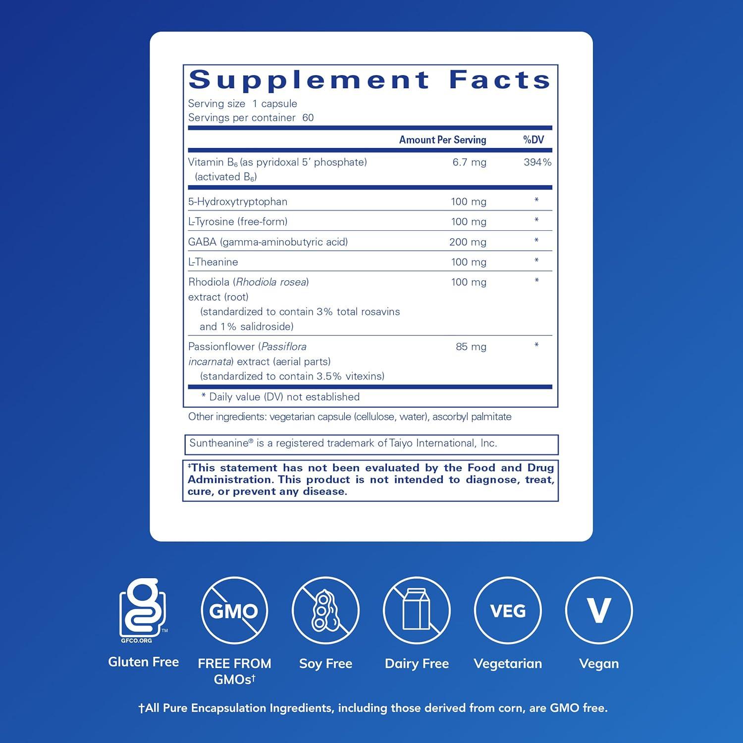 image:imagePure Encapsulations Emotional Wellness Support for Occasional Stress 60 Capsules60 Count Pack of 1