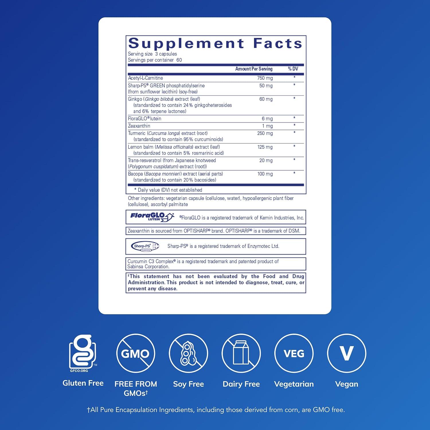 image:imagePure Encapsulations Memory Pro Comprehensive Memory Support Formula 90 Capsules180 Count Pack of 1