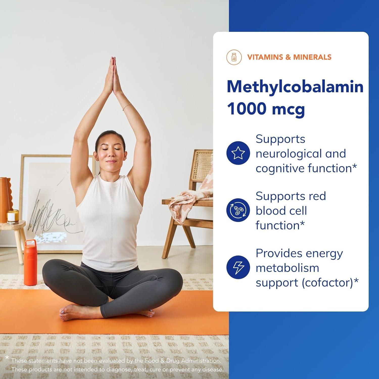 image:imagePure Encapsulations Methylcobalamin 1000 mcg Vitamin B12 Supplement to Support Memory amp Nerve Health Premium Vitamin B12 Capsules 180 CapsulesUnflavored