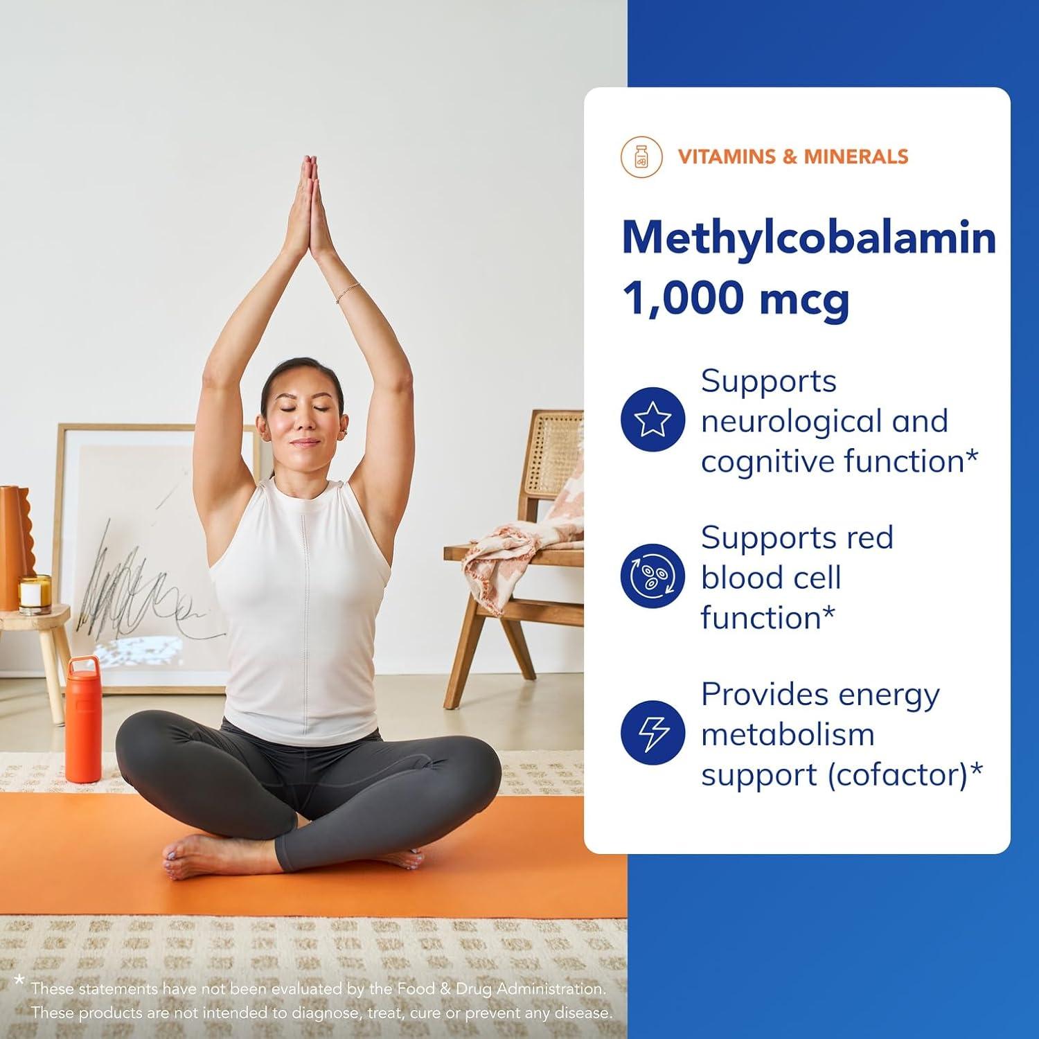 image:imagePure Encapsulations Methylcobalamin 1000 mcg Vitamin B12 Supplement to Support Memory amp Nerve Health Premium Vitamin B12 Capsules 180 CapsulesUnflavored