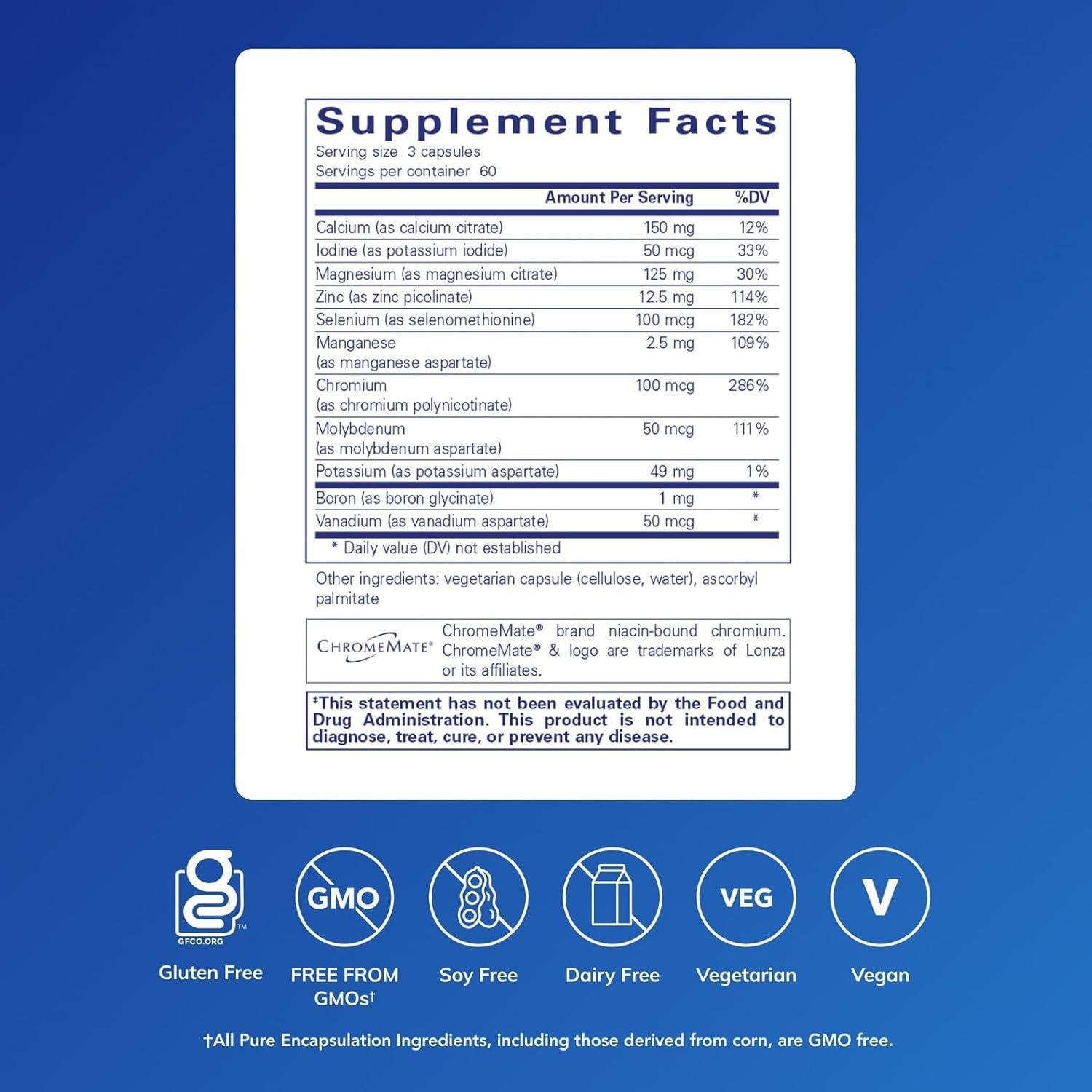 image:imagePure Encapsulations Mineral 650 Without Copper amp Iron Hypoallergenic Combination of Balanced ChelatedMinerals 180 Capsules