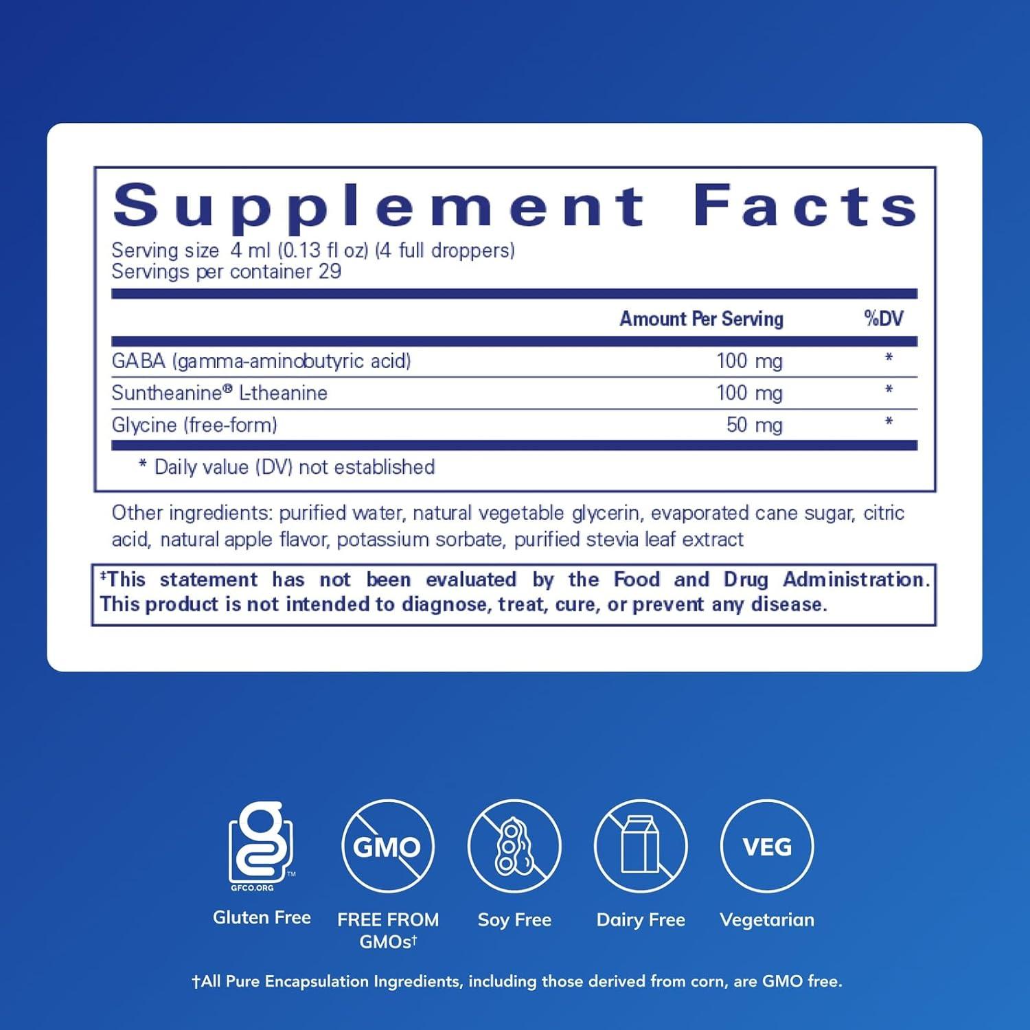 image:imagePure Encapsulations Pure Tranquility Liquid Hypoallergenic Supplement to Support Relaxation and Moderate Occasional Stress 392 fl oz
