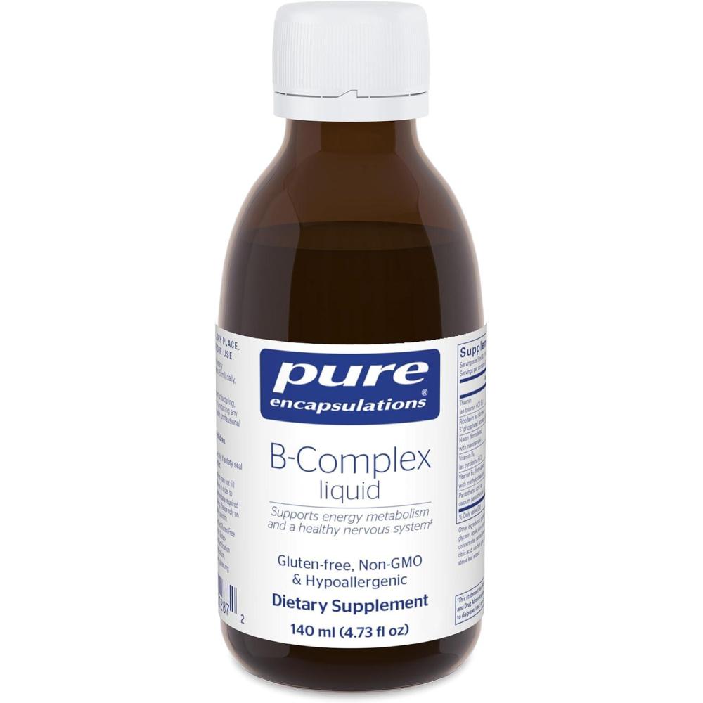 image:imagePure Encapsulations BComplex Liquid Liquid Vitamin B Complex for Nerve amp Energy Metabolism Gluten Free amp Vegetarian 473 oz 140 mL