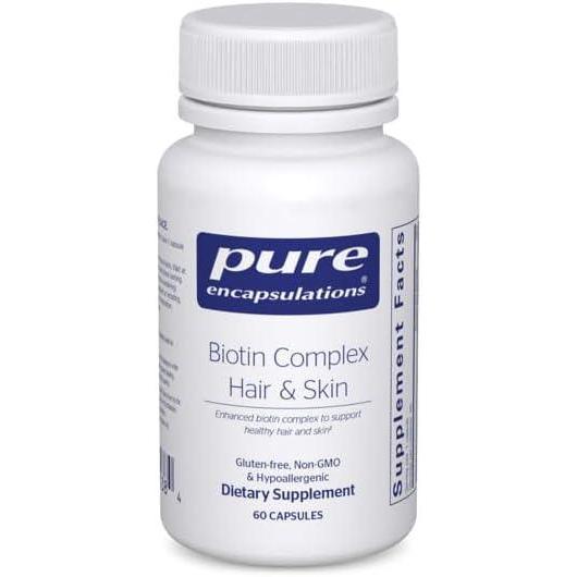 image:imagePure Encapsulations Biotin Complex Hair amp Skin Biotin Complex for Healthy Hair and Skin Support 60 Capsules