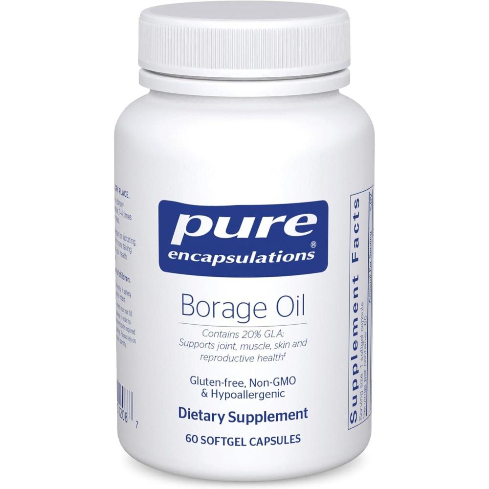 image:imagePure Encapsulations Borage Oil Hypoallergenic Dietary Supplement 180 Softgel Capsules60 Count Pack of 1