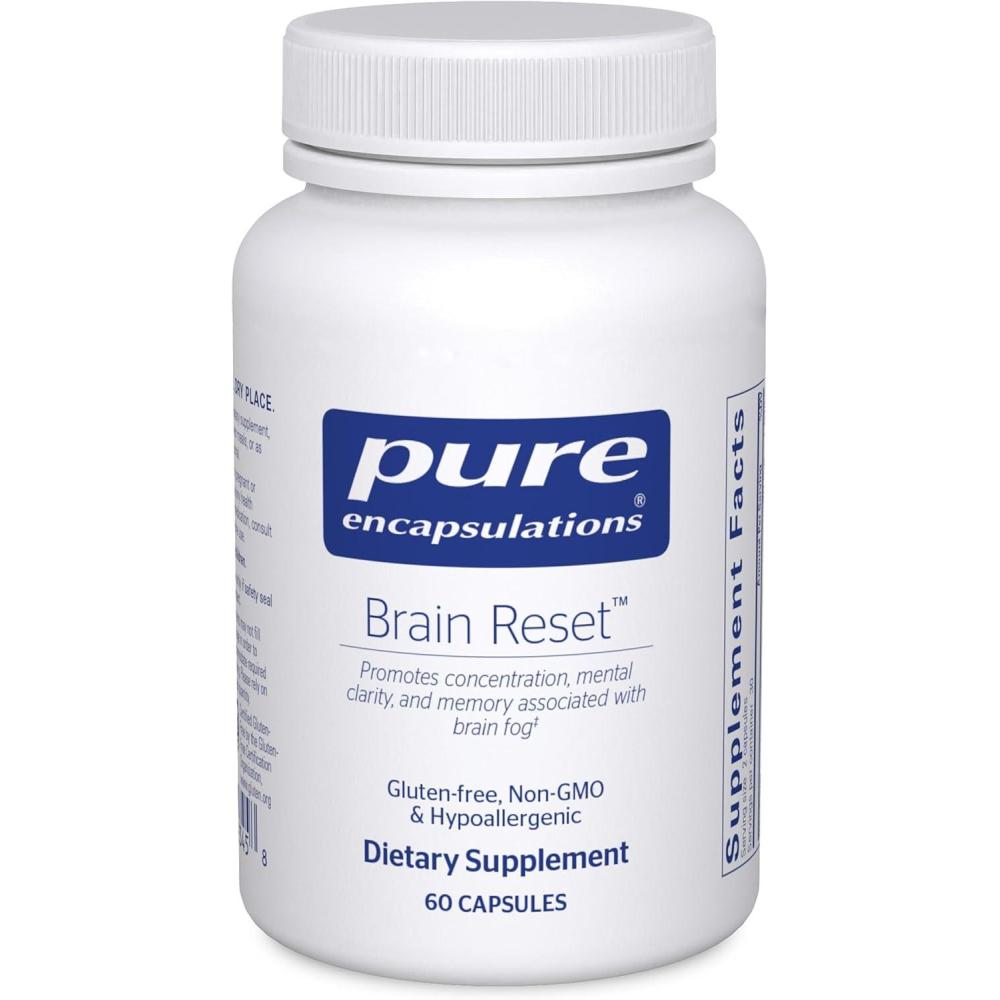 image:imagePure Encapsulations Brain Reset Supports Concentration Clarity and Memory Associated with Brain Fog 60 Capsules