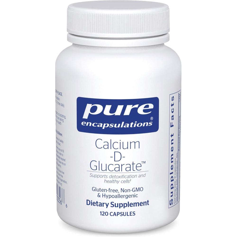 image:imagePure Encapsulations CalciumDGlucarate Supplement to Support Cellular Health in the Liver Lungs Breast and Colon 120 Capsules120 Count Pack of 1