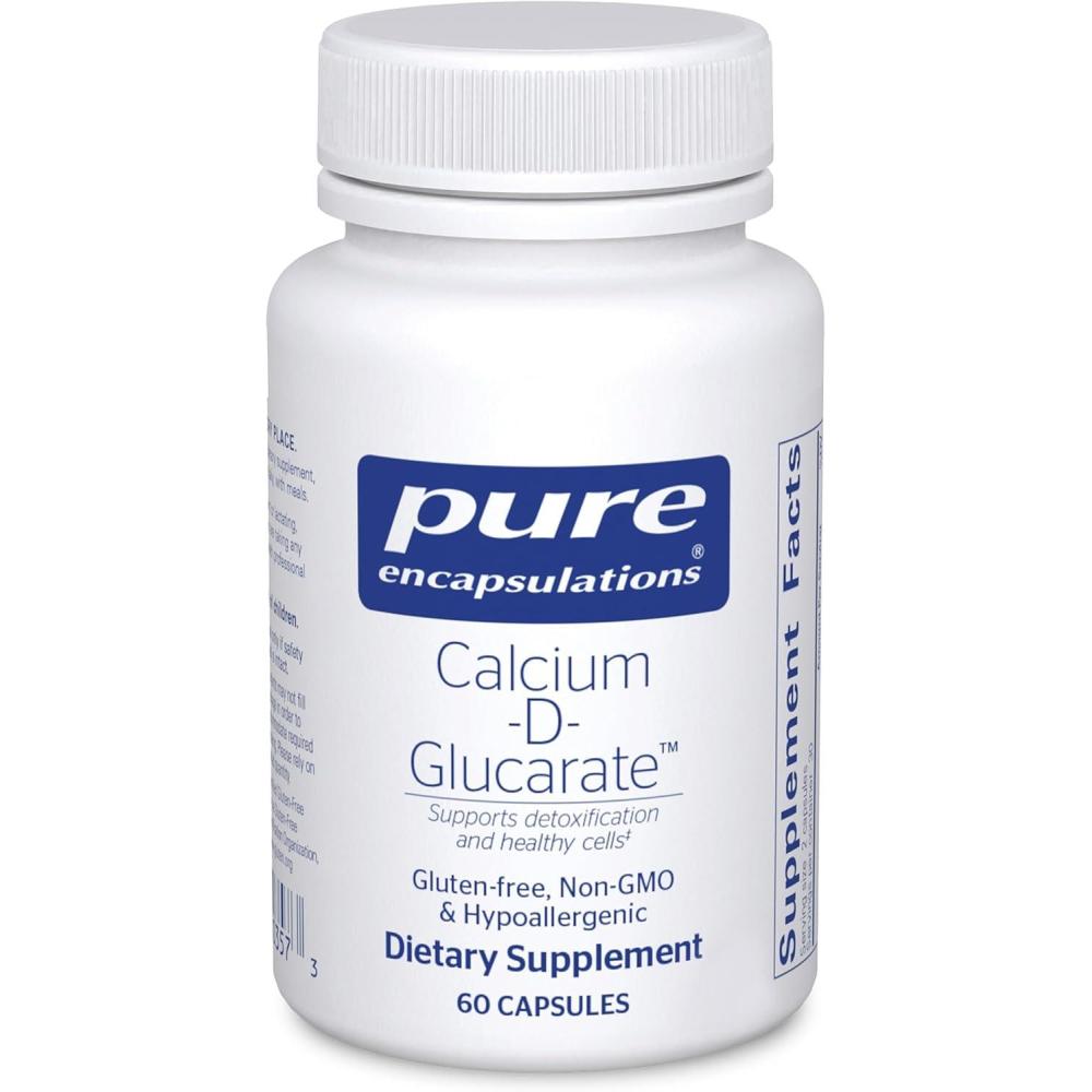 image:imagePure Encapsulations CalciumDGlucarate Supplement to Support Cellular Health in the Liver Lungs Breast and Colon 120 Capsules60 Count Pack of 1