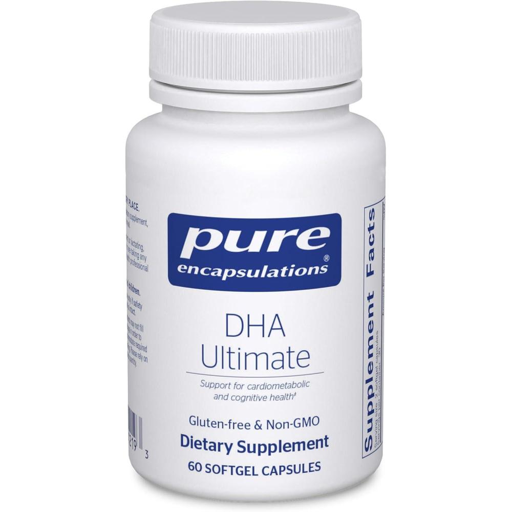 image:imagePure Encapsulations DHA Ultimate EcoFriendly Supercritical CO2 Extracted DHA Fish Oil Concentrate 60 Softgel Capsules60 Count Pack of 1