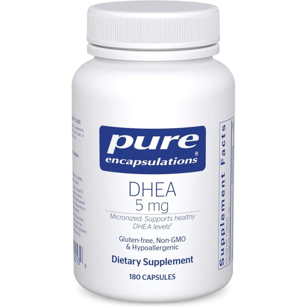 image:imagePure Encapsulations DHEA 5 mg Immune Support amp Hormones Balance Micronized DHEA Gluten Free amp Vegan 60 Capsules180 Count Pack of 1