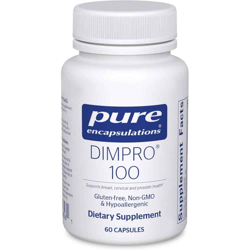 image:imagePure Encapsulations DIMPRO 100 Diindolylmethane Supplement for Breast Cervical amp Prostate Health Gluten Free amp Vegan 120 Capsules60 Count Pack of 1