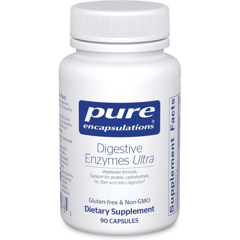 image:imagePure Encapsulations Digestive Enzymes Ultra Vegetarian Digestive Enzyme Supplement to Support Protein Carb Fiber and Dairy Digestion 180 Capsules90 Count Pack of 1
