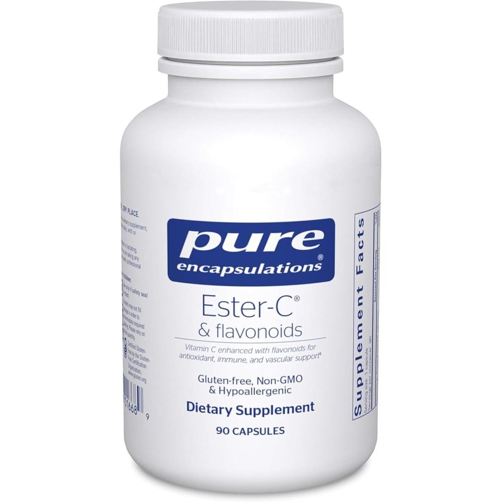 image:imagePure Encapsulations EsterC amp Flavonoids Vitamin C Supplement for Antioxidants Immune amp Vascular Support with Calcium amp Rutin Gentle on Digestion Vegan amp NonGMO 180 Capsules90 Count Pack of 1
