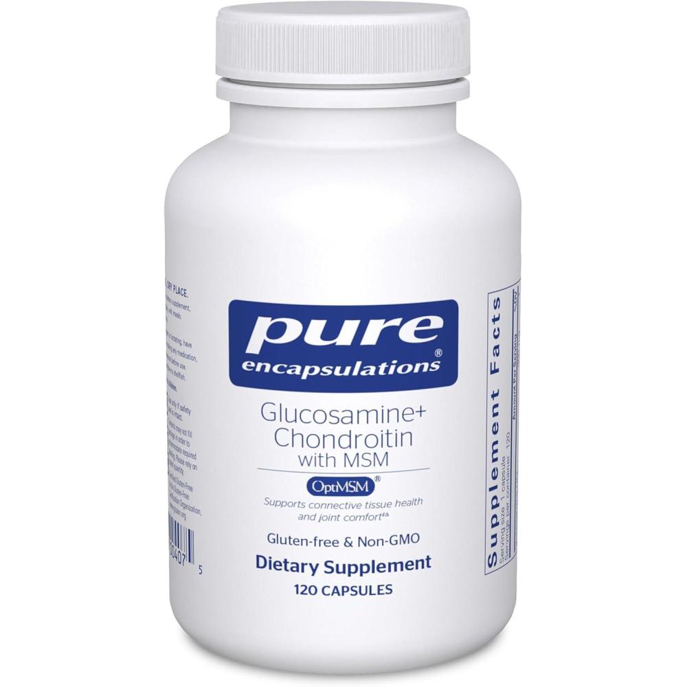 image:imagePure Encapsulations Glucosamine Chondroitin with MSM Supports Joint Health amp Normal Cartilage Formation Maintains Enzyme Activity GlutenFree amp NonGMO 240 Capsules120 Count Pack of 1
