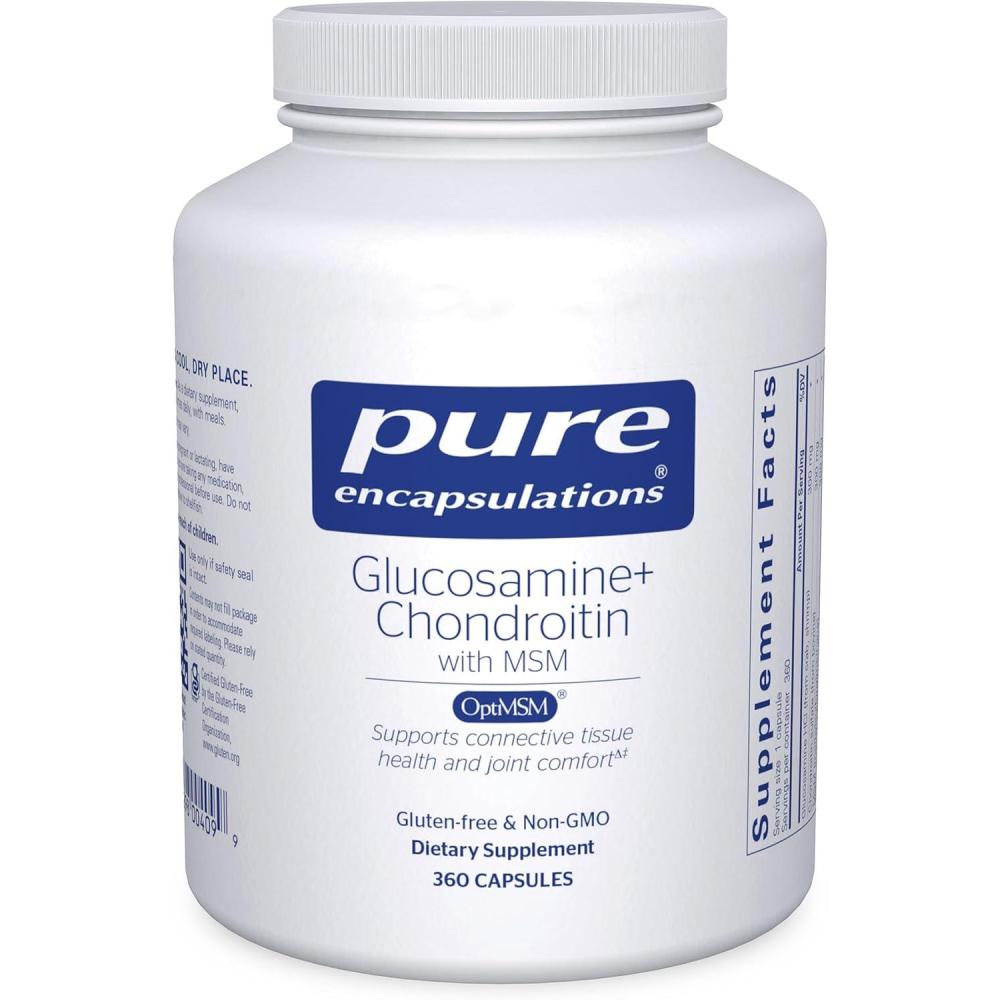 image:imagePure Encapsulations Glucosamine Chondroitin with MSM Supports Joint Health amp Normal Cartilage Formation Maintains Enzyme Activity GlutenFree amp NonGMO 240 Capsules360 Count Pack of 1
