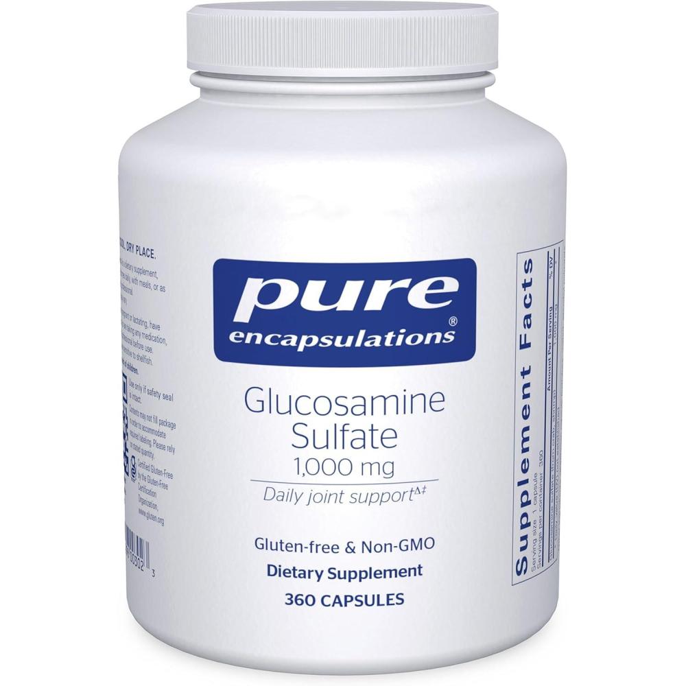 image:imagePure Encapsulations Glucosamine Sulfate 1000 mg Supplement for Joint Support and Mobility Cartilage Health and Connective Tissue 360 Capsules360 Count Pack of 1