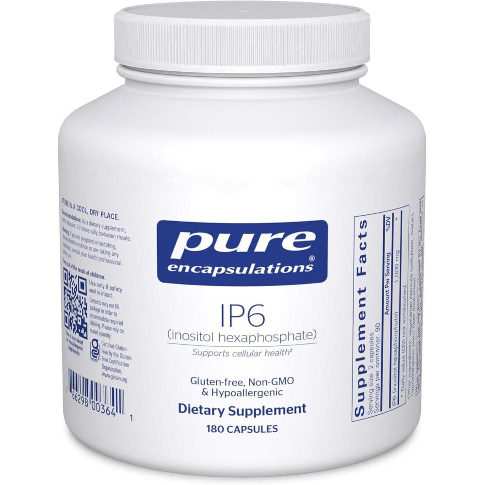 image:imagePure Encapsulations IP6 Inositol Hexaphosphate Hypoallergenic Antioxidant Support for Breast Colon and Liver Cell Health 180 Capsules180 Count Pack of 1