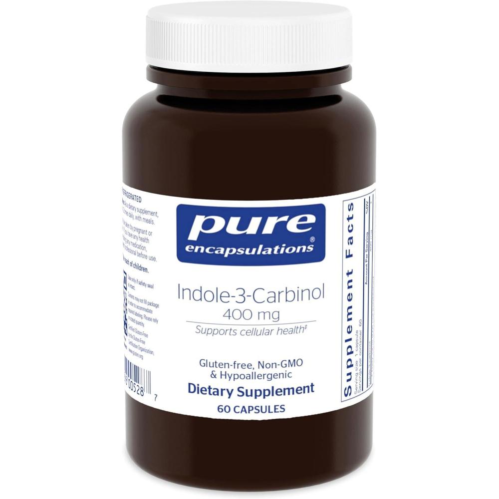 image:imagePure Encapsulations Indole3Carbinol 400 mg Supports Healthy Breast and Cervical Cell Function 120 Capsules60 Count Pack of 1