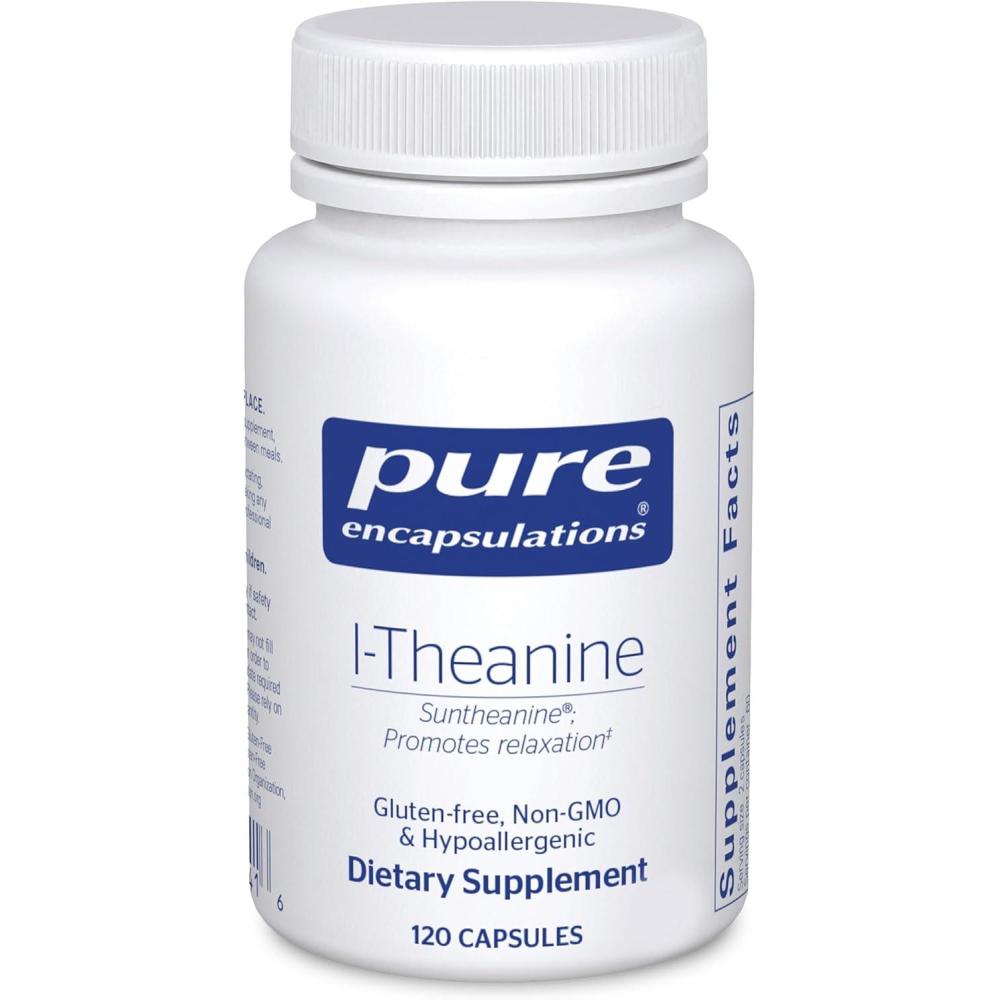image:imagePure Encapsulations LTheanine Amino Acid Supplement to Support Relaxation Stress amp Nervous System 60 Capsules120 Count Pack of 1