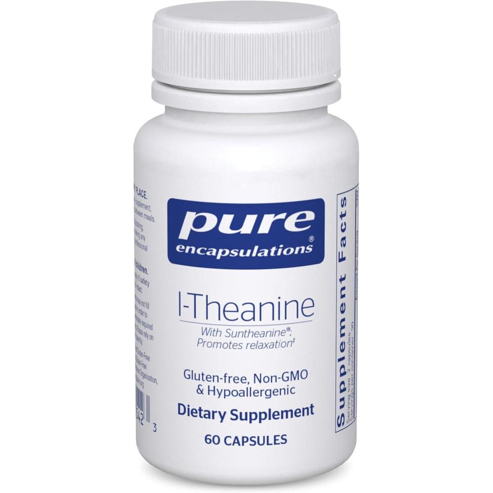 image:imagePure Encapsulations LTheanine Amino Acid Supplement to Support Relaxation Stress amp Nervous System 60 Capsules60 Count Pack of 1