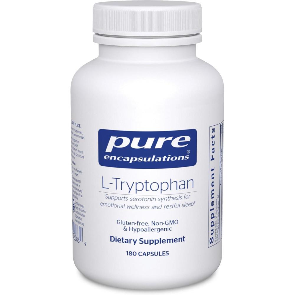 image:imagePure Encapsulations LTryptophan Amino Acid Supplement for Relaxation Serotonin Support PMS and Sleep 90 Capsules180 Count Pack of 1