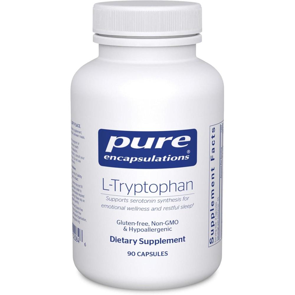 image:imagePure Encapsulations LTryptophan Amino Acid Supplement for Relaxation Serotonin Support PMS and Sleep 90 Capsules90 Count Pack of 1