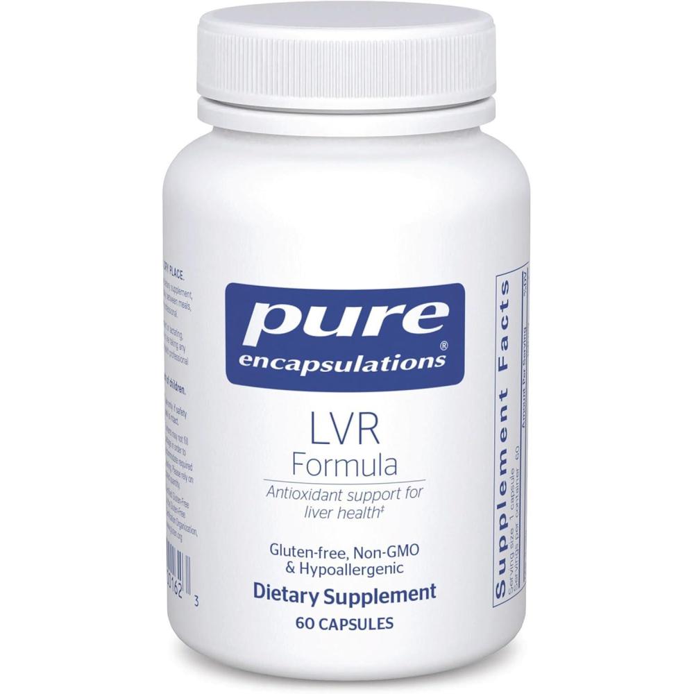 image:imagePure Encapsulations LVR Formula Hypoallergenic Supplement with Antioxidant Support for Liver Cell Health 60 Capsules60 Count Pack of 1