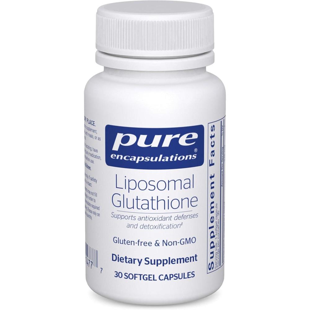 image:imagePure Encapsulations Liposomal Glutathione Immune Support amp Liver Detox Antioxidant Protection with Setria Glutathione NonGMO 60 Softgel Capsules30 Count Pack of 1