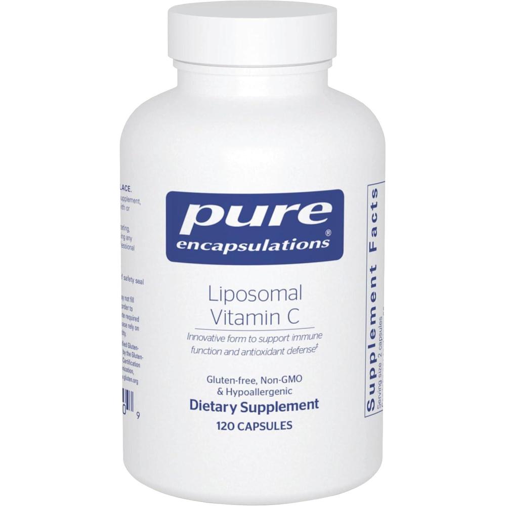 image:imagePure Encapsulations Liposomal Vitamin C Immune Support Supplement Antioxidant Nourishment Daily Vitamin NonGMO amp Gluten Free 120 Capsules