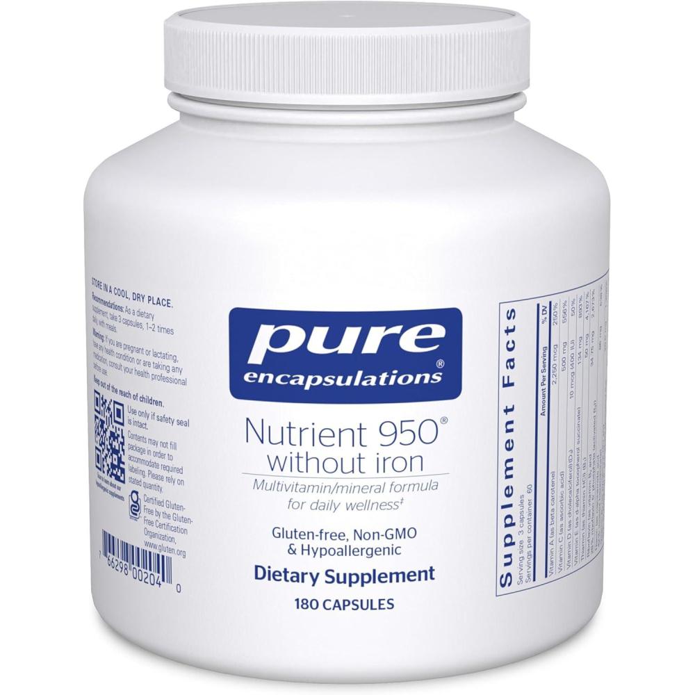 image:imagePure Encapsulations Nutrient 950 Without Iron Supplement to Support Cardiovascular Immune and Cellular Health Bones Hormone Metabolism and Carbohydrate Utilization 360 Capsules180 Count Pack of 1