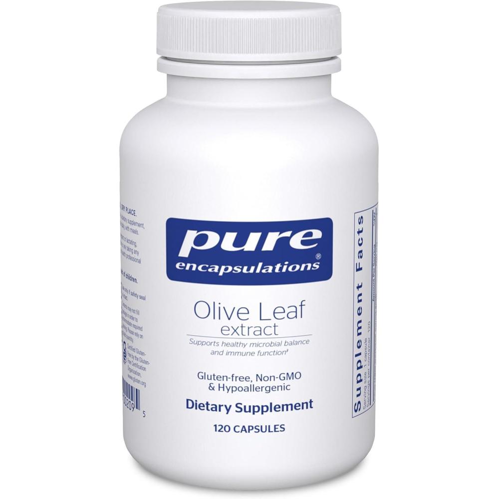 image:imagePure Encapsulations Olive Leaf Extract Hypoallergenic Supplement Supports Immune System and Healthy Intestinal Environment 120 Capsules120 Count Pack of 1
