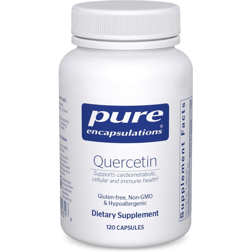 image:imagePure Encapsulations Quercetin 500 mg Immune Support Cellular Health amp Heart Health Antioxidant Supplement Gluten Free amp NonGMO 120 Capsules120 Count Pack of 1