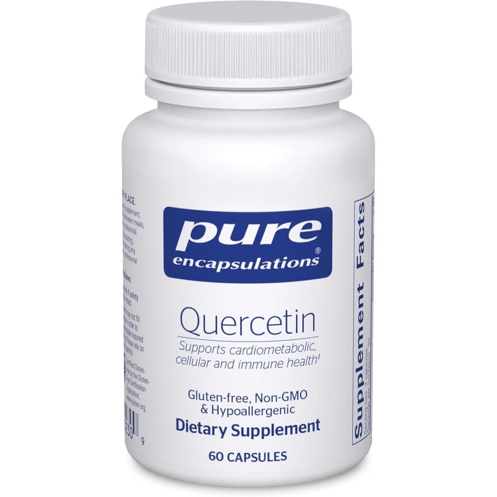 image:imagePure Encapsulations Quercetin 500 mg Immune Support Cellular Health amp Heart Health Antioxidant Supplement Gluten Free amp NonGMO 120 Capsules60 Count Pack of 1