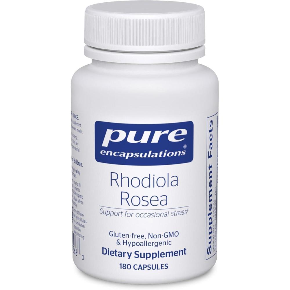 image:imagePure Encapsulations Rhodiola Rosea for Occasional Stress Endurance amp Fatigue Relief with Adaptogens Gluten Free amp Vegan 180 Capsules180 Count Pack of 1