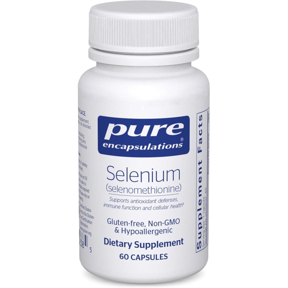 image:imagePure Encapsulations Selenium 200 mcg for Healthy Cellular Function Immune System amp Antioxidant Defenses Mineral Supplement Vegan amp Gluten Free 60 Capsules60 Count Pack of 1