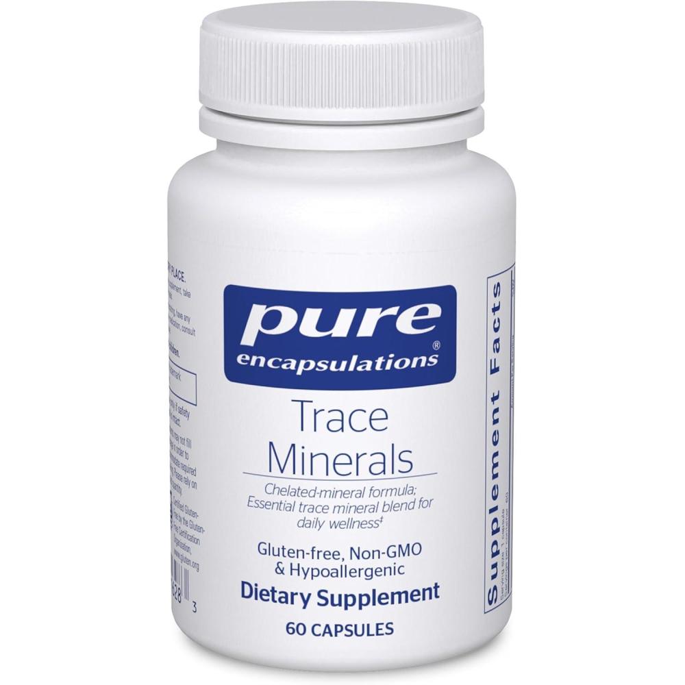 image:imagePure Encapsulations Trace Minerals Multimineral Supplement Mineral Supplement Supports Metabolism amp Cellular Function Gluten Free amp Vegan 60 Capsules