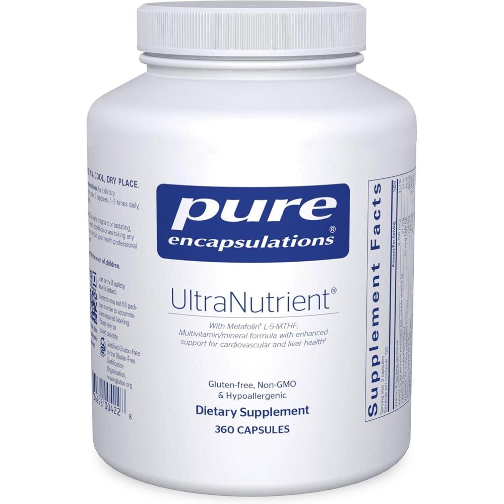 image:imagePure Encapsulations UltraNutrient Minerals amp Multivitamins Supports Liver amp Heart Health Supplement for Antioxidants with Vitamin C CoQ10 amp More Gluten Free 360 Capsules360 Count Pack of 1