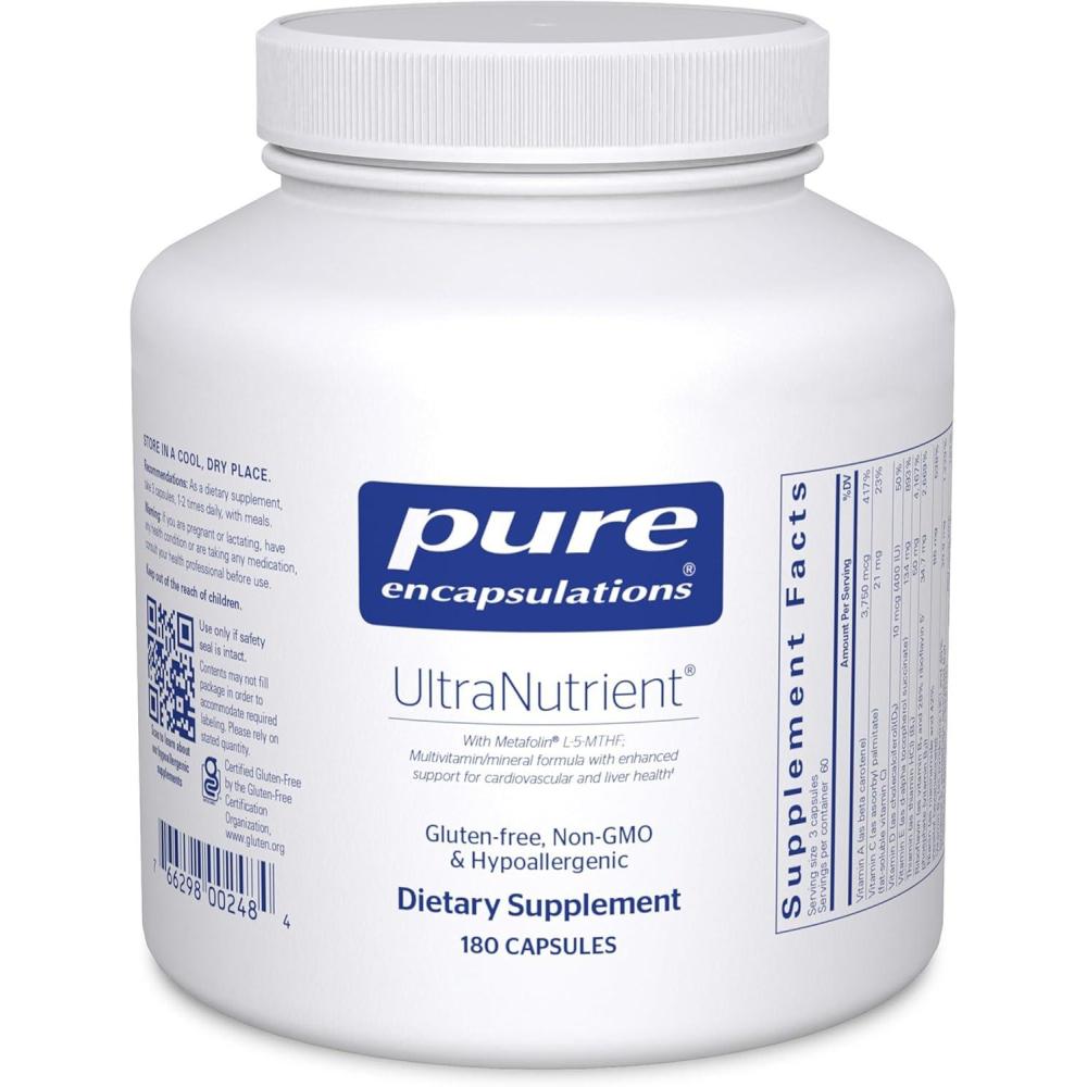 image:imagePure Encapsulations UltraNutrient Minerals amp Multivitamins Supports Liver amp Heart Health Supplement for Antioxidants with Vitamin C CoQ10 amp More Gluten Free 360 Capsules180 Count Pack of 1
