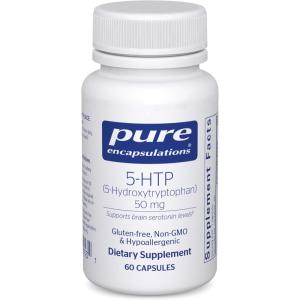 Pure Encapsulations 5-HTP 50 mg | 5-Hydroxytryptophan Supplement for Brain, Sleep, Eating Behavior, and Serotonin Support* | 60 Capsules(60 Count (Pack of 1))