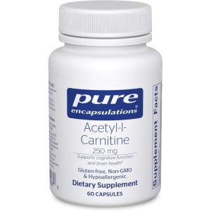 Pure Encapsulations Acetyl-L-Carnitine 250 mg – Memory & Brain Supplement – Brain Support & Focus* – Gluten Free & Non-GMO – 60 Capsules(60 Count (Pack of 1))