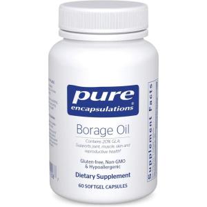 Pure Encapsulations Borage Oil | Hypoallergenic Dietary Supplement | 180 Softgel Capsules(60 Count (Pack of 1))