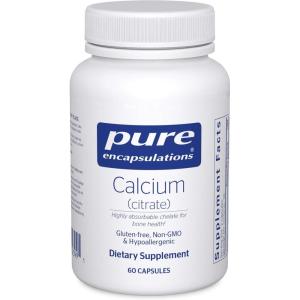 Pure Encapsulations Calcium (Citrate) – Supplement for Bone, Teeth, Colon, and Cardiovascular Health Support* – with Premium Calcium Citrate – 180 Capsules(60 Count (Pack of 1))