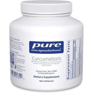 Pure Encapsulations CurcumaSorb 180’s – Meriva Curcumin Phytosome – Supports Joint Health* – Gluten Free & Non-GMO – 180 Capsules(180 Count (Pack of 1))