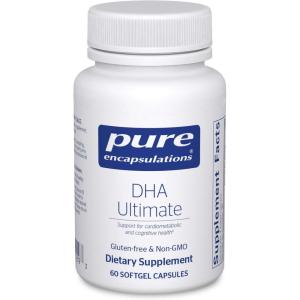 Pure Encapsulations DHA Ultimate | Eco-Friendly Supercritical CO2 Extracted DHA Fish Oil Concentrate | 60 Softgel Capsules(60 Count (Pack of 1))