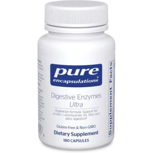 Pure Encapsulations Digestive Enzymes Ultra – Vegetarian Digestive Enzyme Supplement to Support Protein, Carb, Fiber, and Dairy Digestion* – 180 Capsules(180 Count (Pack of 1))