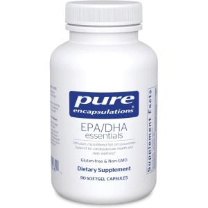 Pure Encapsulations EPA/DHA Essentials – Fish Oil Concentrate Supplement to Support Cardiovascular Health – Premium EPA & DHA Supplement with Omega 3-90 Softgel Capsules(90 Count (Pack of 1))