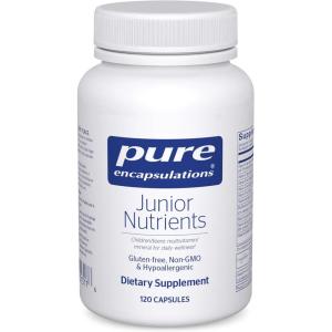 Pure Encapsulations Junior Nutrients – Kids & Teens Multivitamin – Without Iron – with Calcium, Vitamin D3 & Vitamin C – Non-GMO & Vegetarian – 120 Capsules