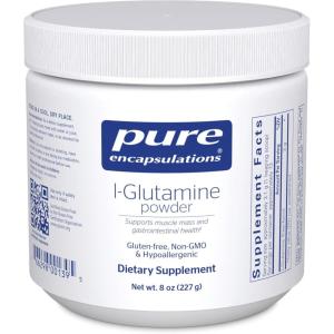 Pure Encapsulations L-Glutamine Powder – Supplement for Immune and Digestive Support, Gut Health and Lining, Metabolism, and Muscle Support* – with Pure Free-Form L-Glutamine – 8 Ounces