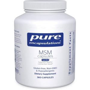 Pure Encapsulations MSM Capsules | Sulfur Supplement to Support Joints, Immune System, Connective Tissue, and Respiratory Health* | 360 Capsules(360 Count (Pack of 1))