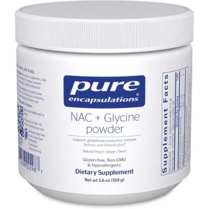 Pure Encapsulations NAC + Glycine Powder – Immune Support, Detox Cleanse & Glutathione Production* – Conditionally Essential Amino Acids – Gluten Free & Non-GMO – 5.6 oz